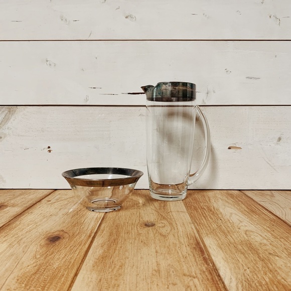 🏡 Mid Century Glass Pitcher & Bowl Set
